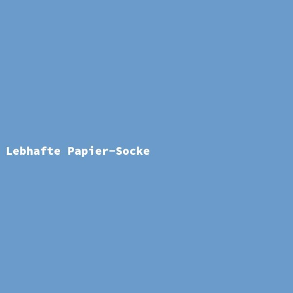 Lebhafte Papier-Socke