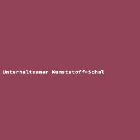 Unterhaltsamer Kunststoff-Schal